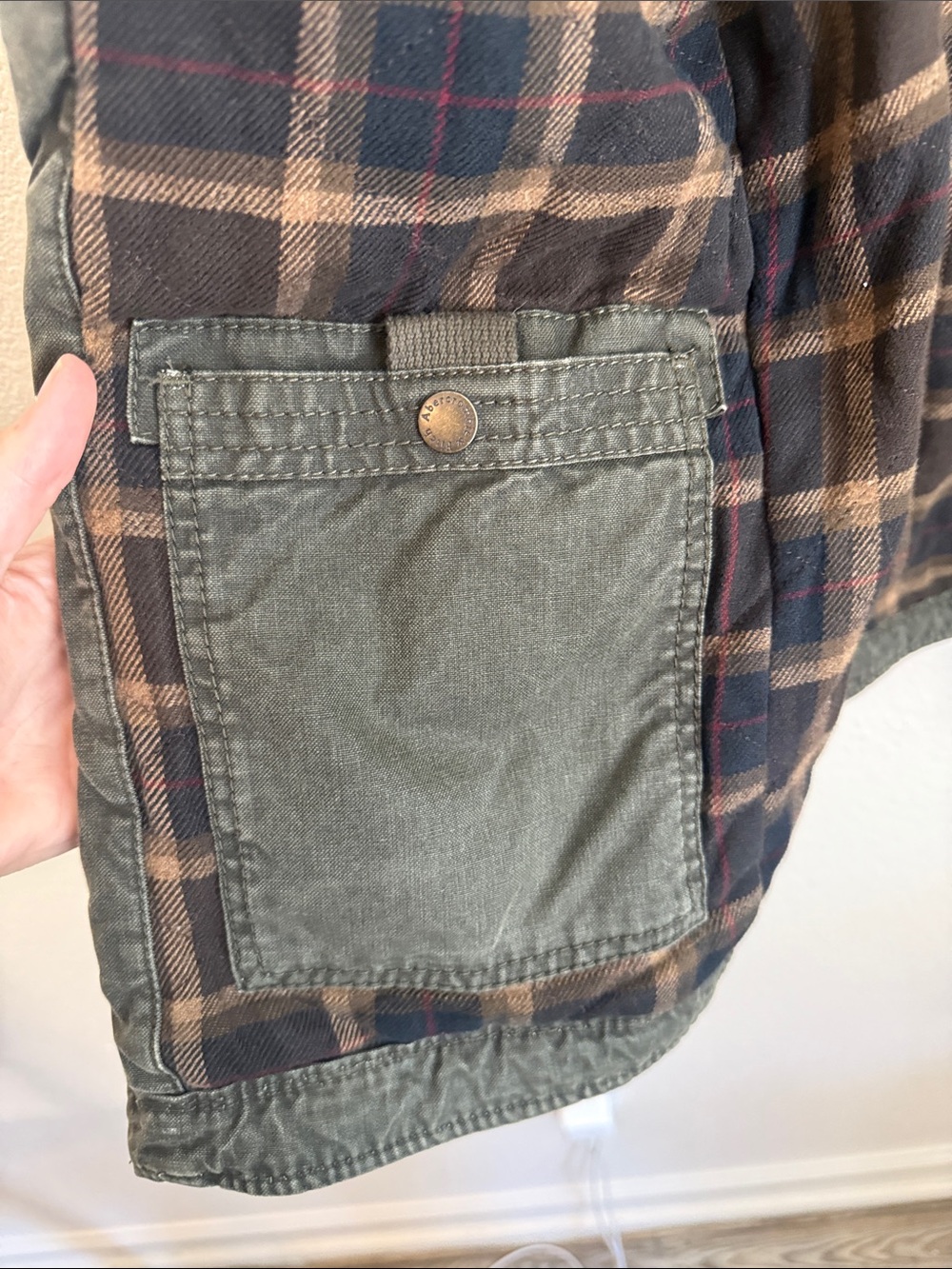 Almost Vintage (2008) Abercrombie & Fitch Men's Military Field Jacket in Olive - Picture 6 of 12